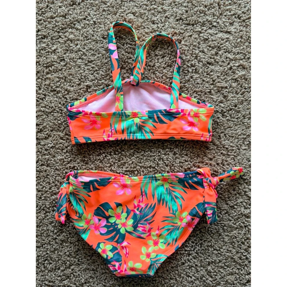 Art Class Vibrant Tropical Hawaiian Floral Bikini 2pc Bathing Swim Suit XS NWT